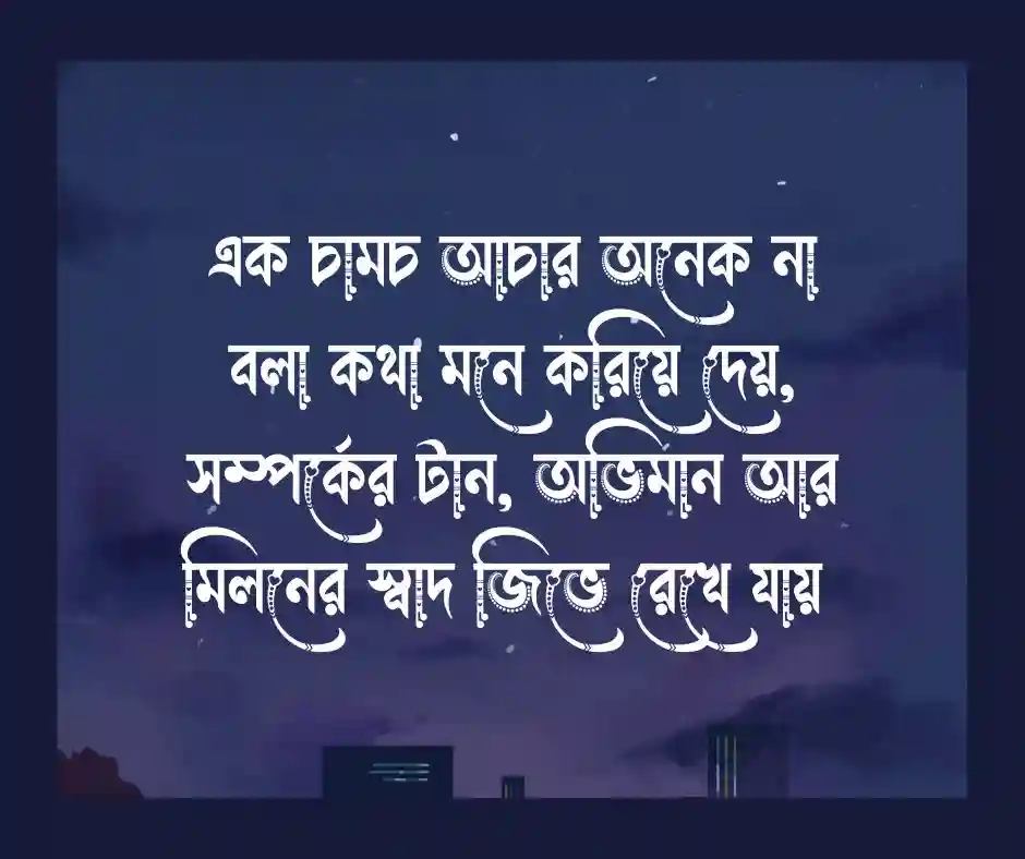 আচার নিয়ে ক্যাপশন