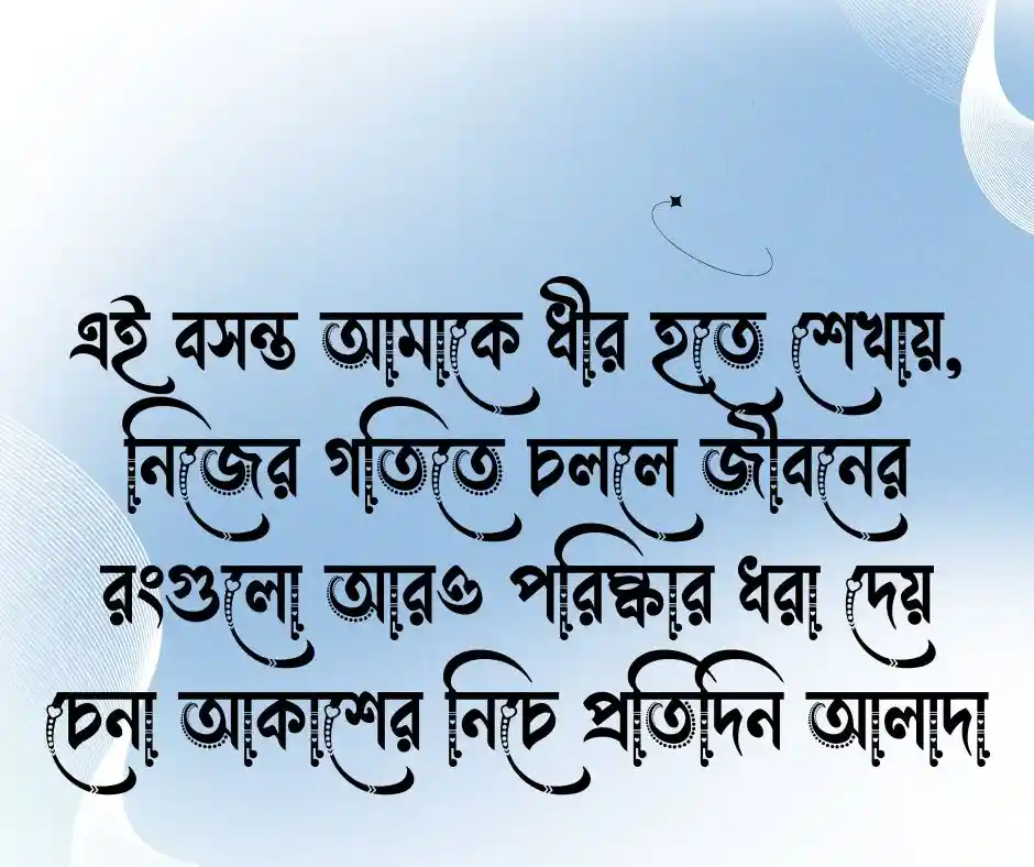বসন্ত নিয়ে ক্যাপশন