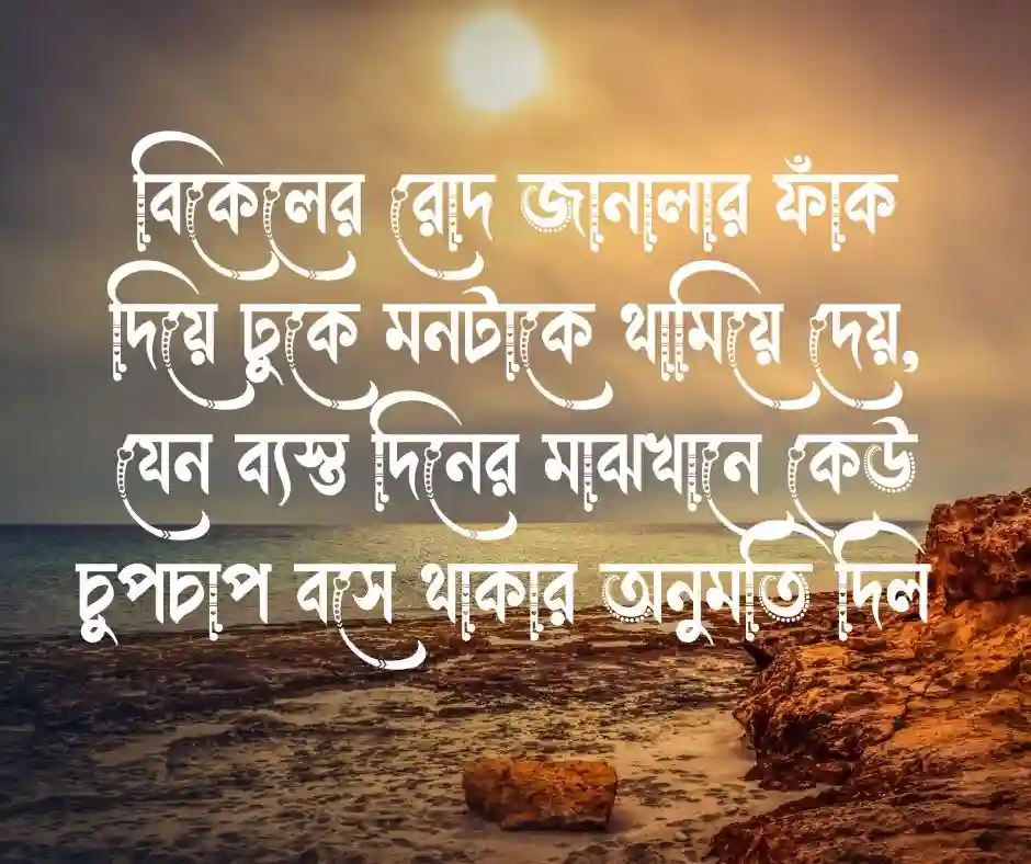 বিকেলের রোদ নিয়ে ক্যাপশন