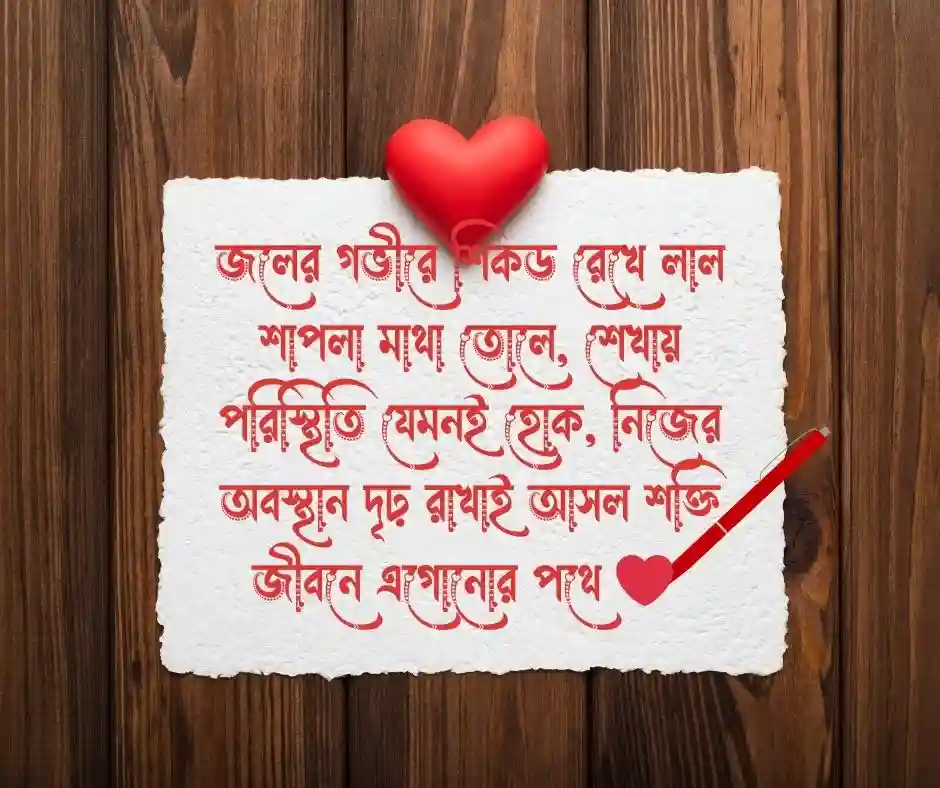 লাল শাপলা ফুল নিয়ে ক্যাপশন