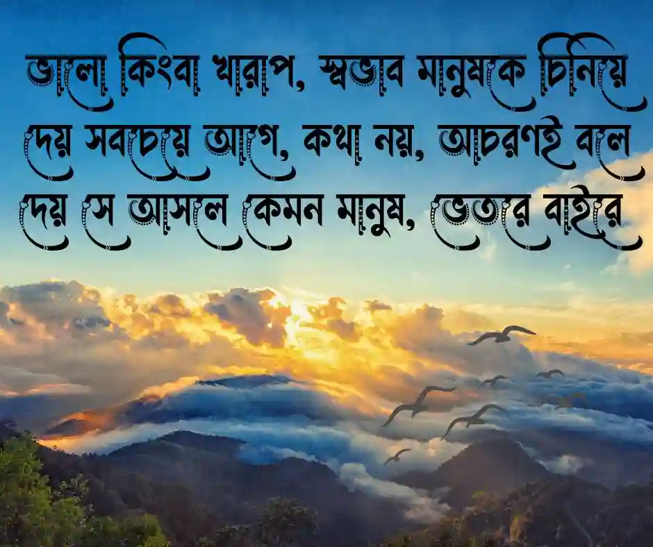 স্বভাব নিয়ে উক্তি