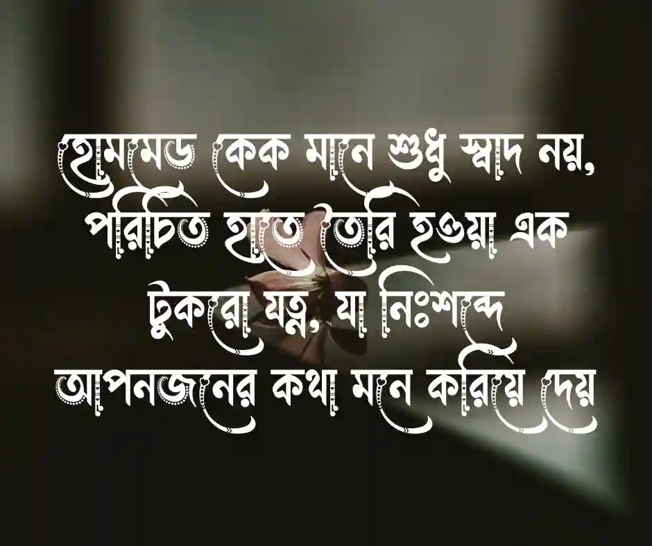 হোমমেড কেক নিয়ে কিছু কথা