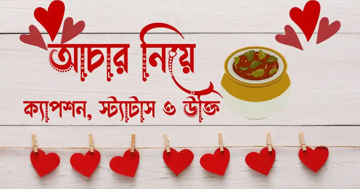 আচার নিয়ে ক্যাপশন, স্ট্যাটাস ও উক্তি