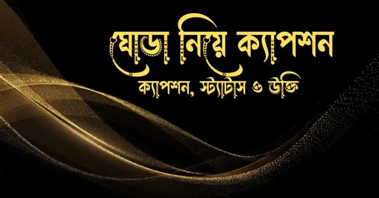 ঘোড়া নিয়ে ক্যাপশন, স্ট্যাটাস ও উক্তি