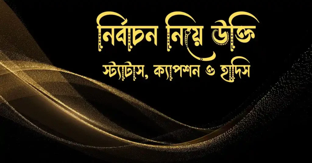 নির্বাচন নিয়ে উক্তি, স্ট্যাটাস, ক্যাপশন ও হাদিস