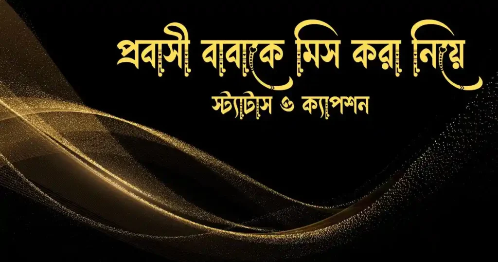 প্রবাসী বাবাকে মিস করা নিয়ে স্ট্যাটাস ও ক্যাপশন