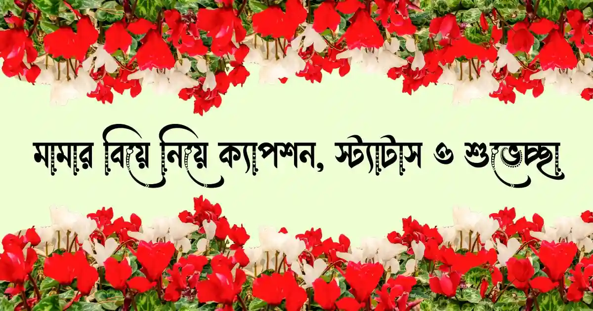 মামার বিয়ে নিয়ে ক্যাপশন, স্ট্যাটাস ও শুভেচ্ছা