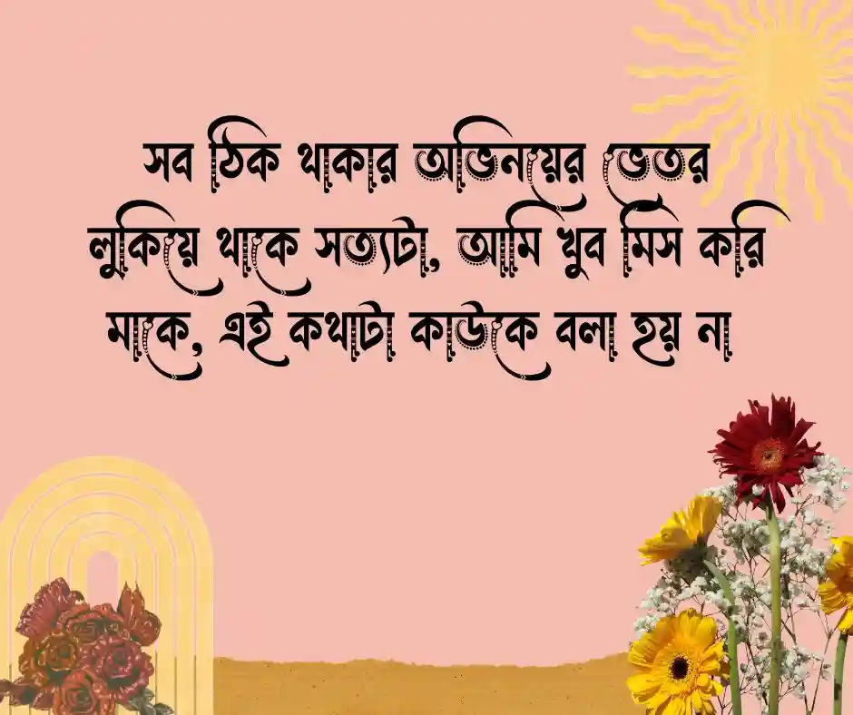 খুব মিস করি মাকে মিস করা নিয়ে স্ট্যাটাস