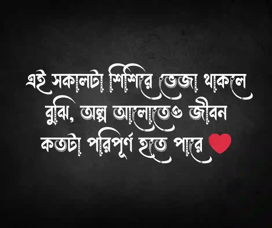 শিশির ভেজা সকাল নিয়ে উক্তি