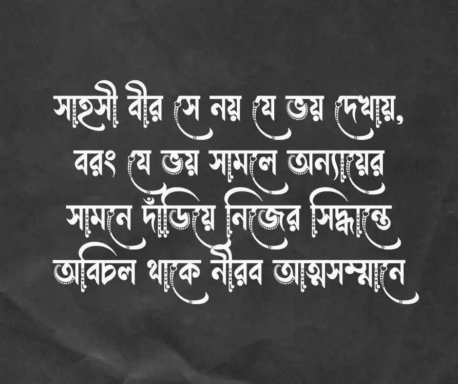সাহসী বীর নিয়ে উক্তি