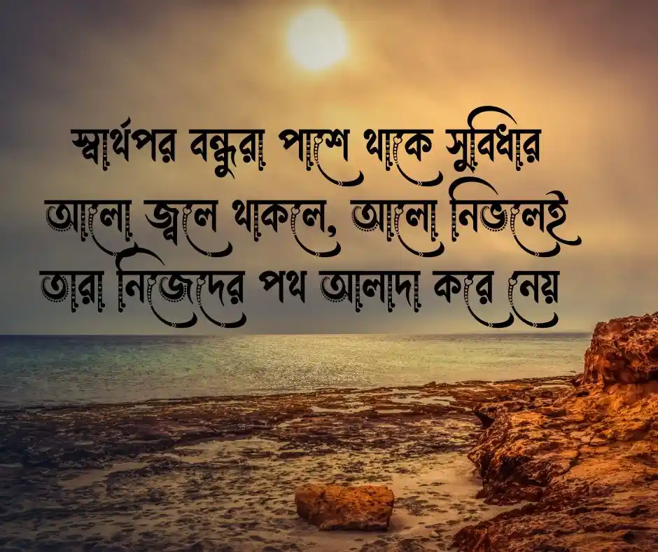 স্বার্থপর বন্ধু নিয়ে ক্যাপশন