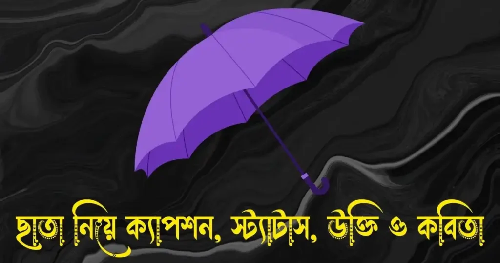 ছাতা নিয়ে ক্যাপশন, স্ট্যাটাস, উক্তি ও কবিতা