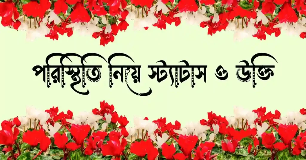 ১০০+ পরিস্থিতি নিয়ে স্ট্যাটাস, ক্যাপশন ও উক্তি