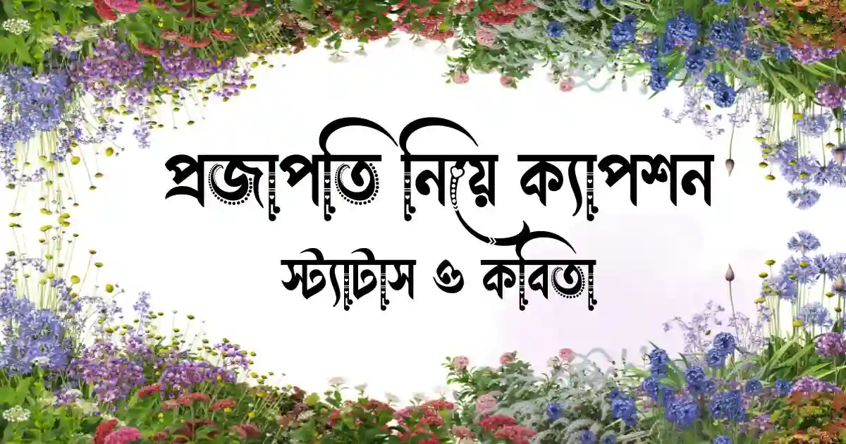 ১৫০+ প্রজাপতি নিয়ে ক্যাপশন, স্ট্যাটাস ও কবিতা