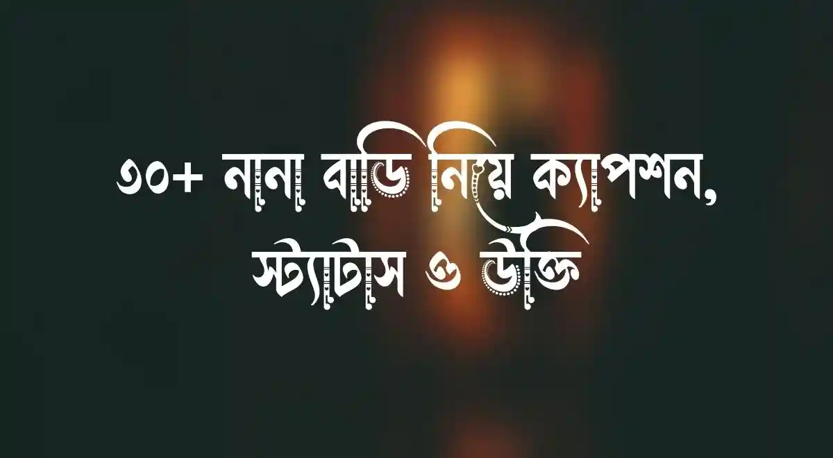৩০+ নানা বাড়ি নিয়ে ক্যাপশন, স্ট্যাটাস ও উক্তি