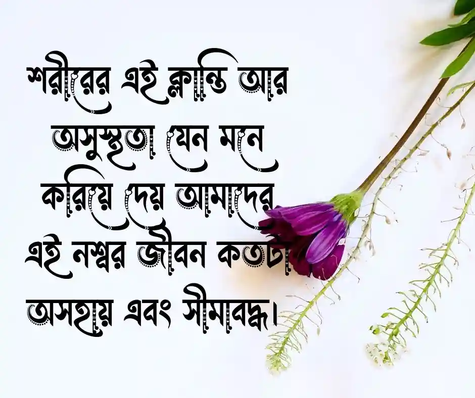 অসুস্থতা নিয়ে স্ট্যাটাস