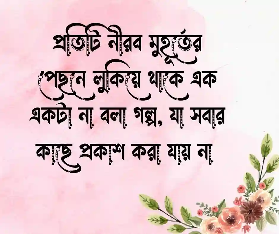 নীরবতা নিয়ে ক্যাপশন