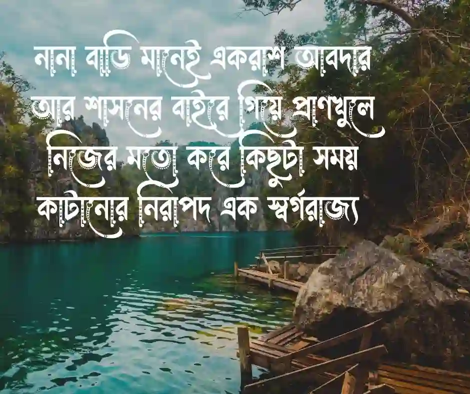 নানা বাড়ি নিয়ে ক্যাপশন