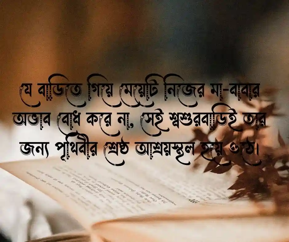 মেয়ের শ্বশুর বাড়ি নিয়ে উক্তি