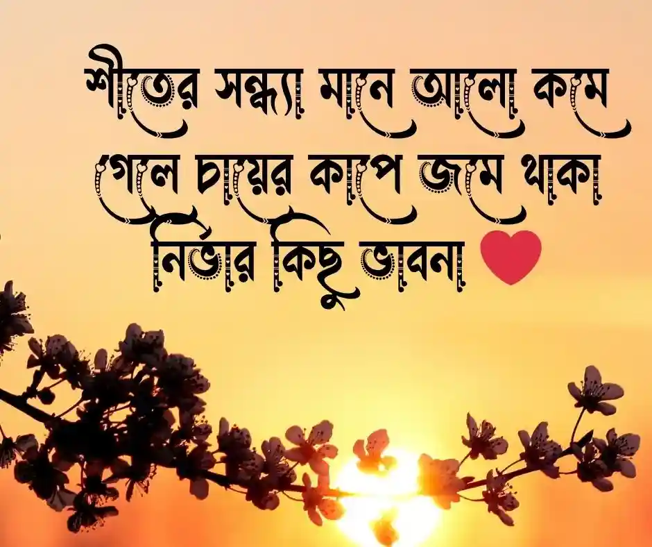 শীতের সন্ধ্যা নিয়ে ক্যাপশন