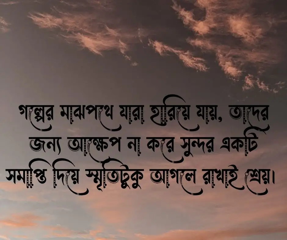 সমাপ্তি নিয়ে উক্তি
