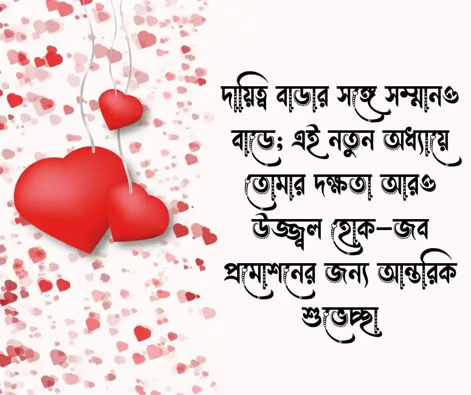 জব প্রমোশনের জন্য অভিনন্দন বার্তা