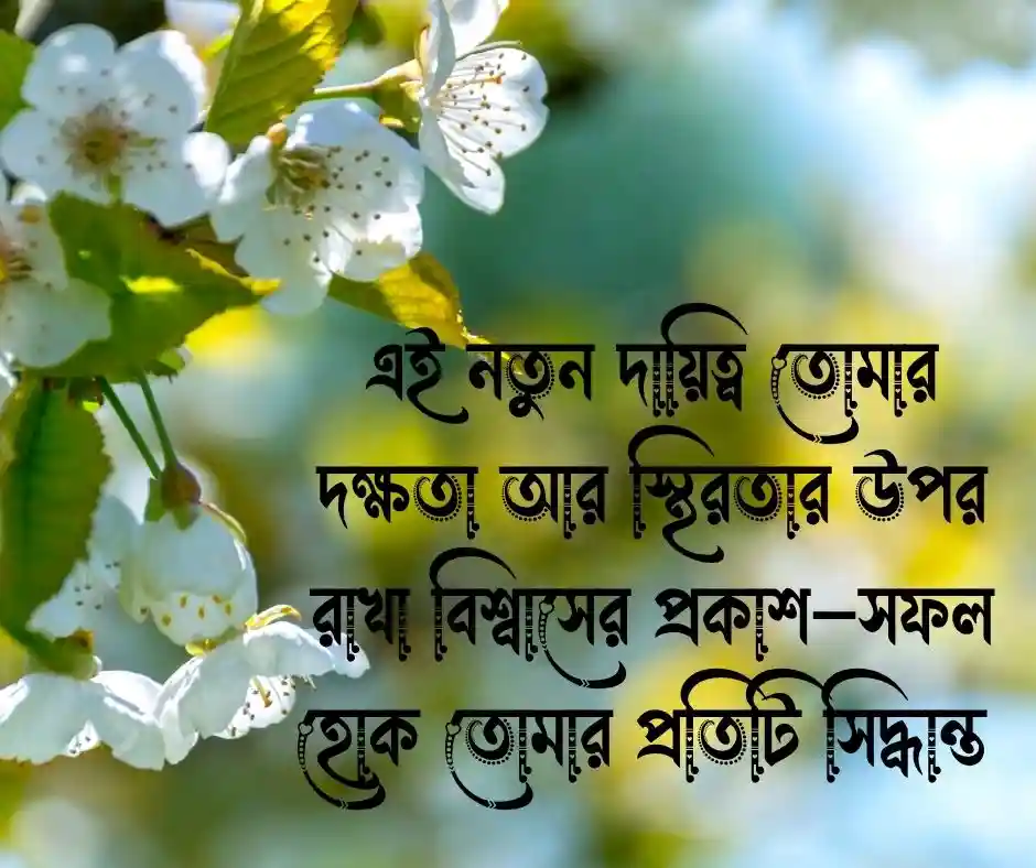 জব প্রমোশনের শুভেচ্ছা বার্তা