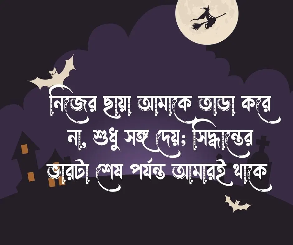 নিজের ছায়া নিয়ে ক্যাপশন