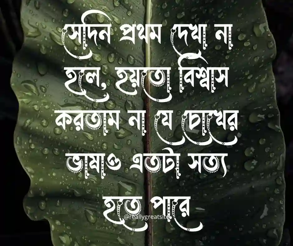 প্রথম দেখা নিয়ে উক্তি