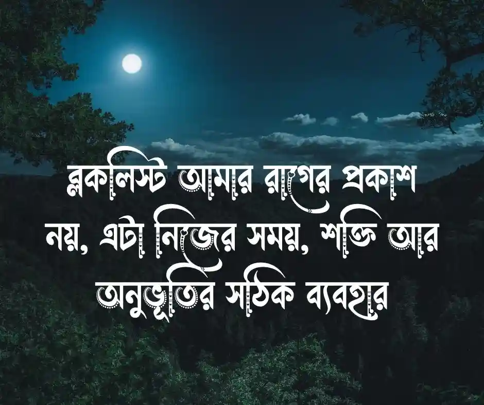 ব্লকলিস্ট নিয়ে ক্যাপশন