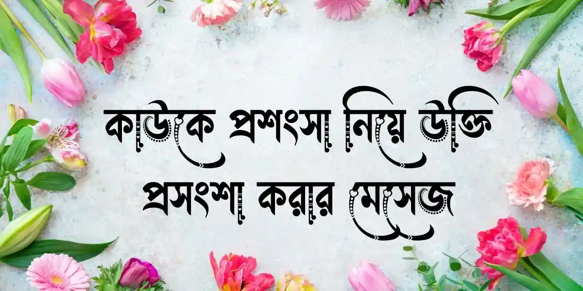 কাউকে প্রশংসা নিয়ে উক্তি - প্রসংশা করার মেসেজ