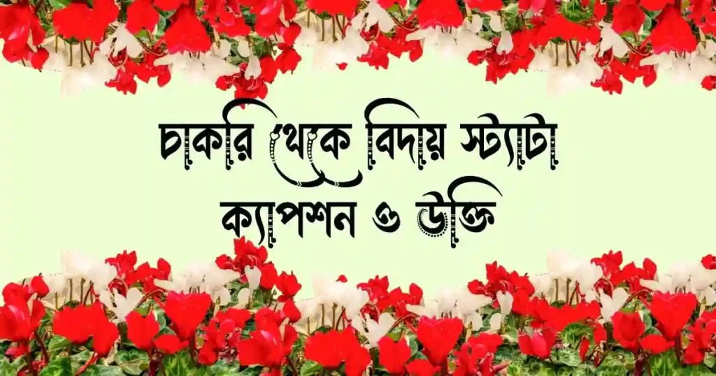 চাকরি থেকে বিদায় স্ট্যাটাস, ক্যাপশন, উক্তি