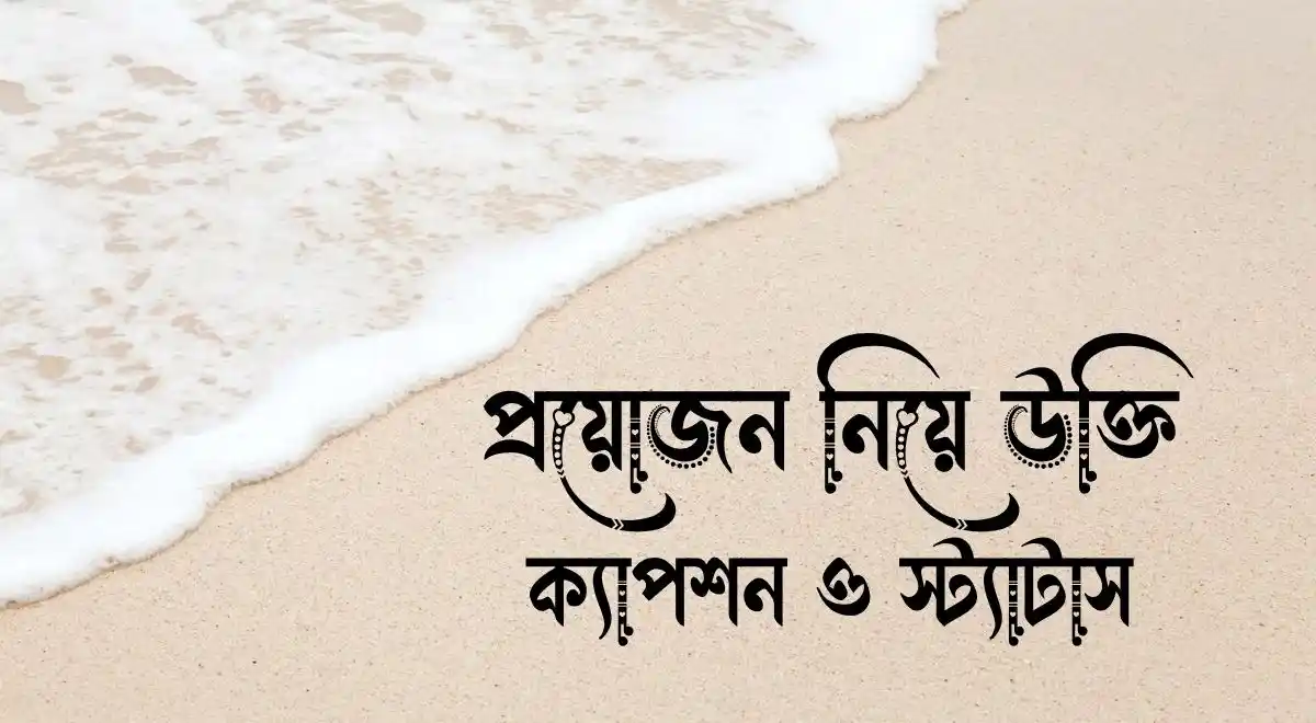 প্রয়োজন নিয়ে উক্তি, ক্যাপশন ও স্ট্যাটাস